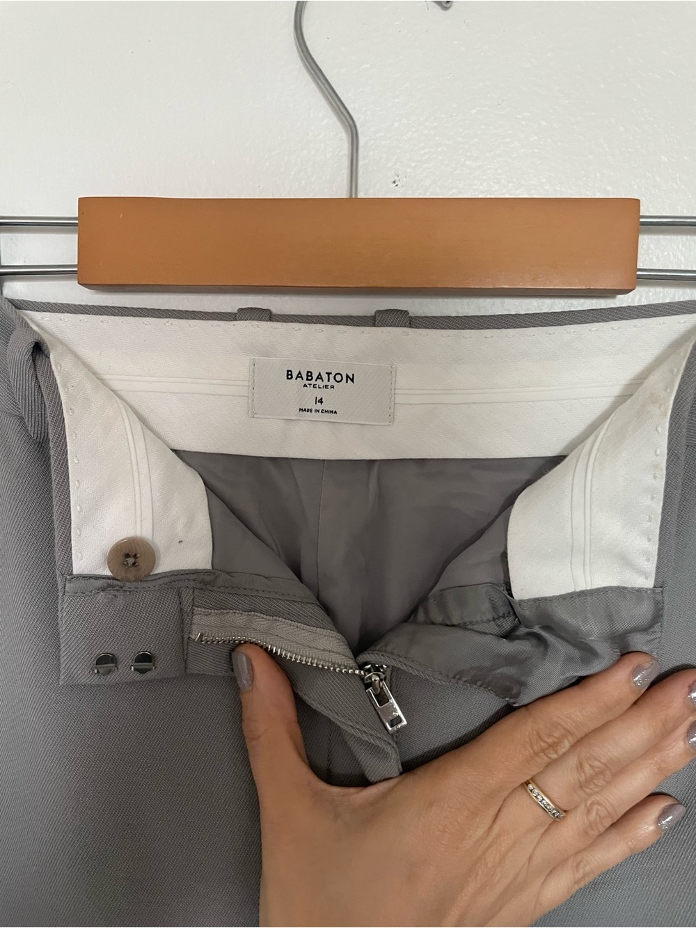 Babaton Atelier Gray Tailored Trouser